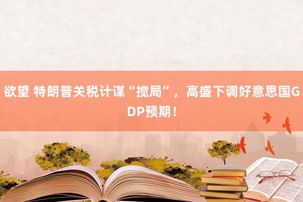 欲望 特朗普关税计谋“搅局”，高盛下调好意思国GDP预期！