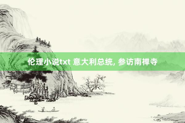 伦理小说txt 意大利总统, 参访南禅寺