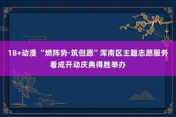 18+动漫 “燃阵势·筑但愿”浑南区主题志愿服务看成开动庆典得胜举办